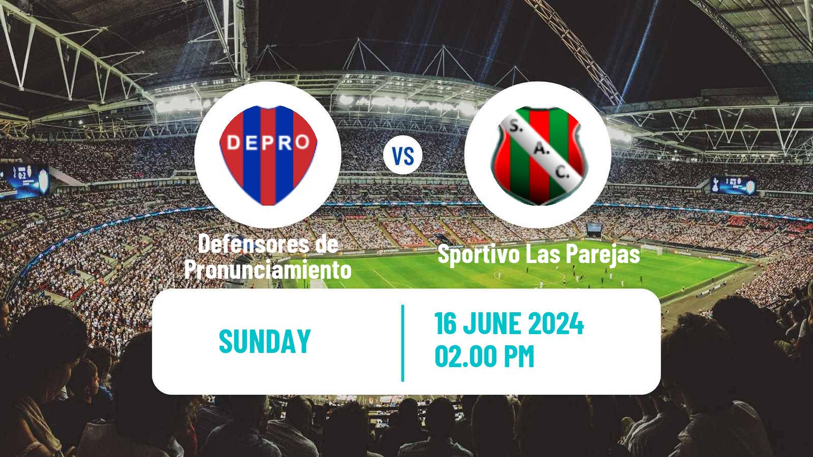 Soccer Argentinian Torneo Federal Defensores de Pronunciamiento - Sportivo Las Parejas