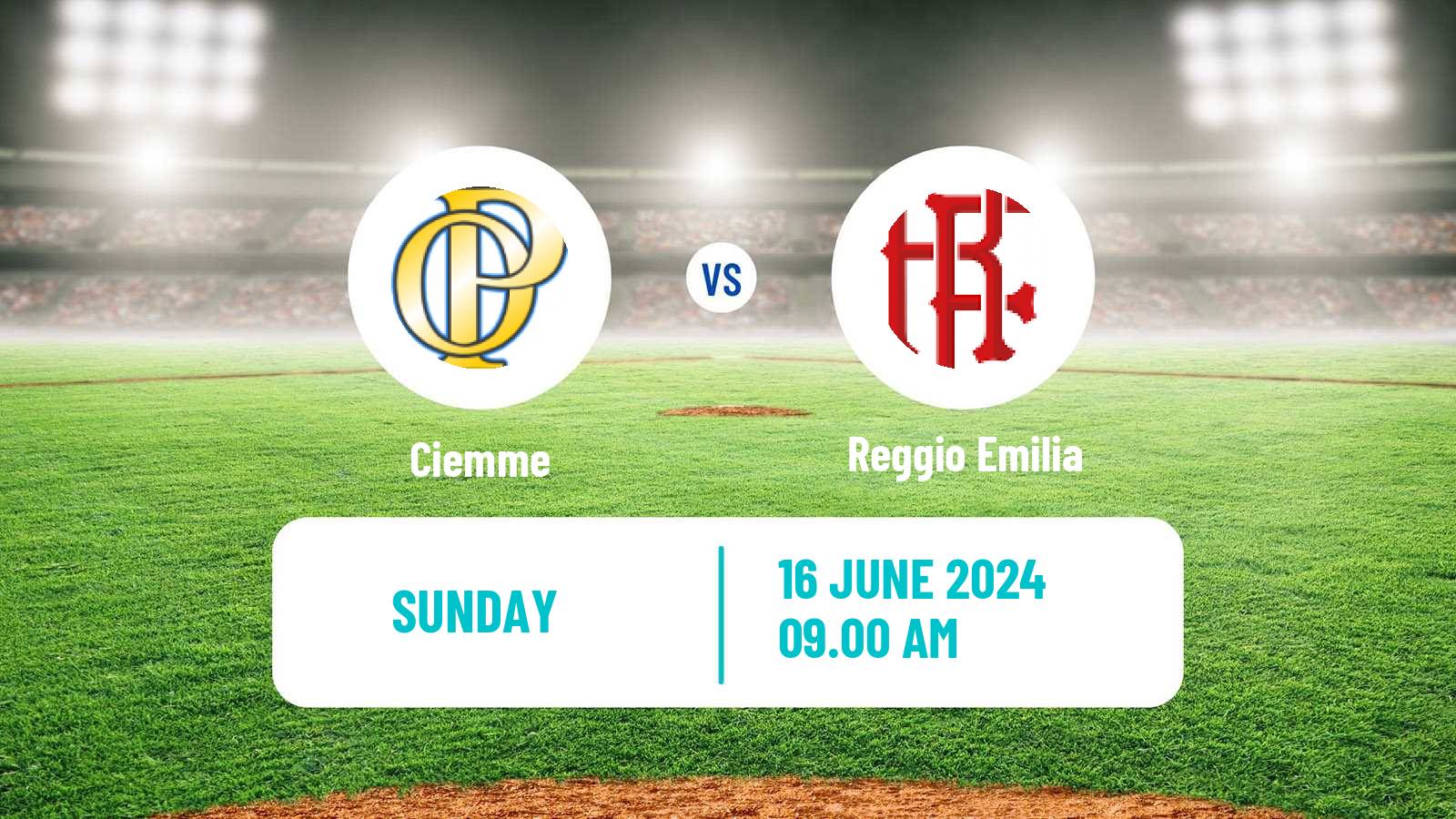 Baseball Italian Serie A1 Baseball Ciemme - Reggio Emilia