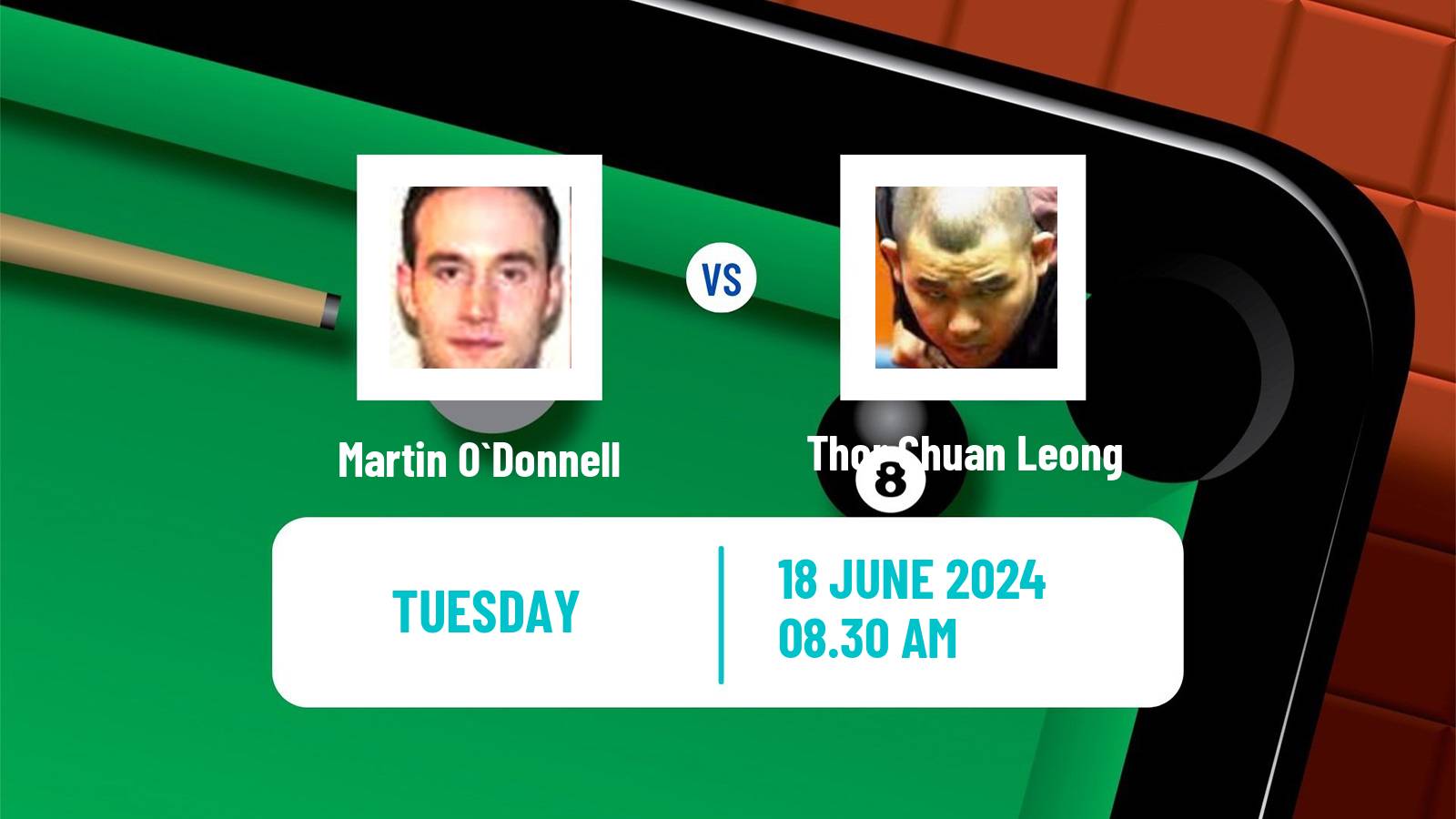 Snooker Championship League Martin O`Donnell - Thor Chuan Leong
