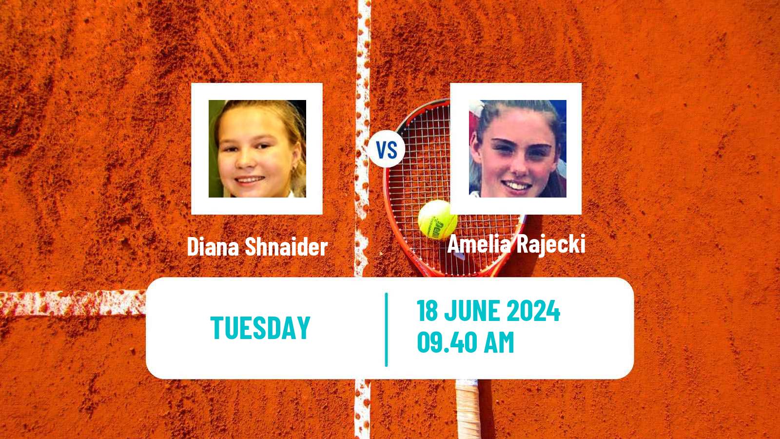Tennis WTA Birmingham Diana Shnaider - Amelia Rajecki