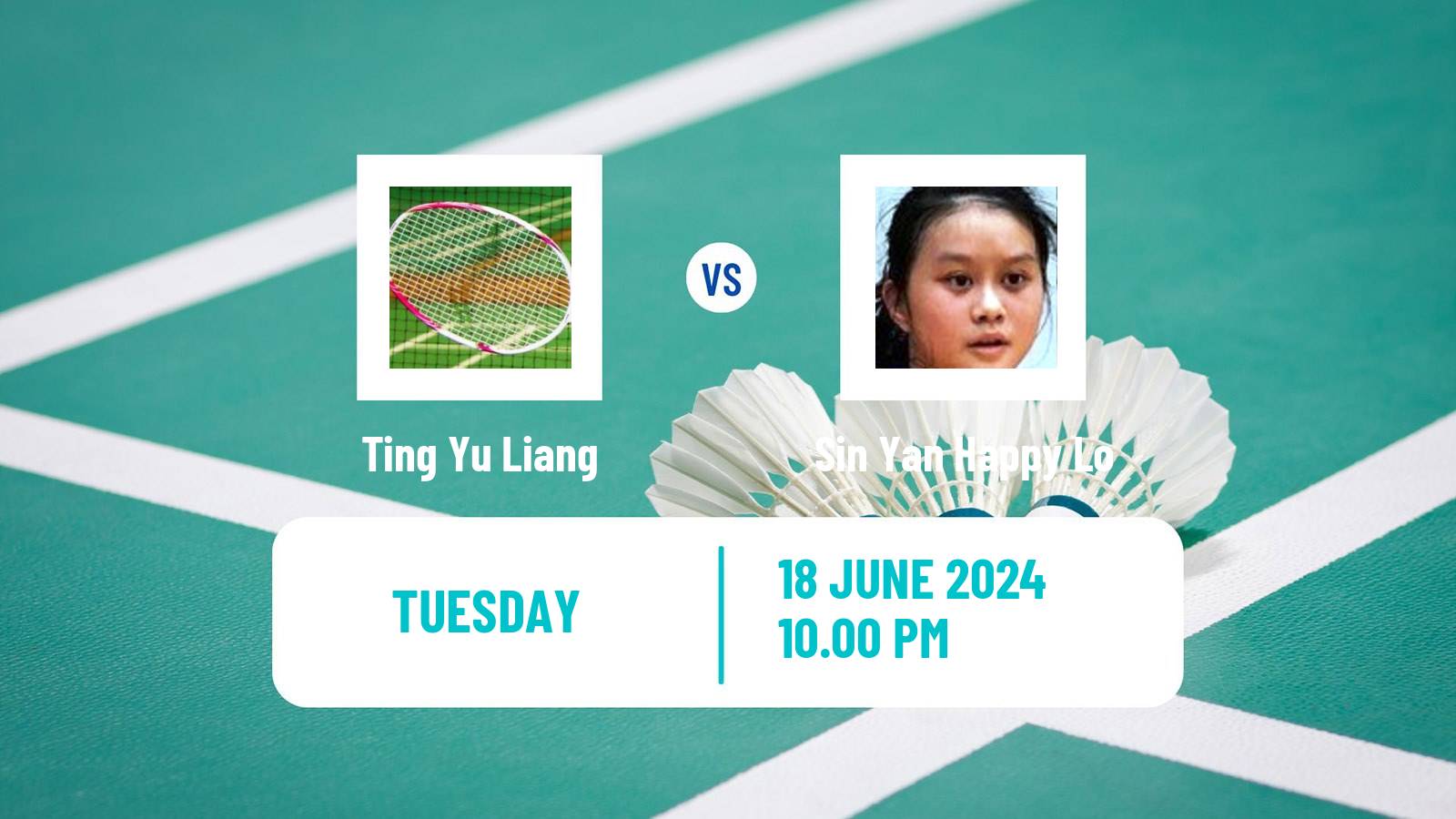 Badminton BWF World Tour Kaohsiung Masters Women Ting Yu Liang - Sin Yan Happy Lo
