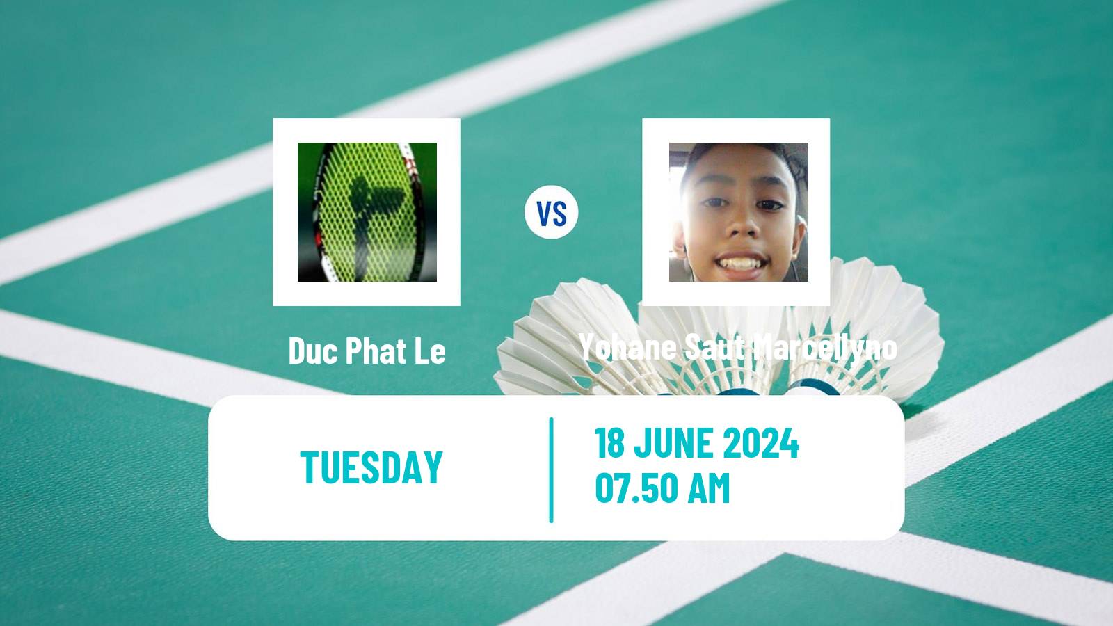 Badminton BWF World Tour Kaohsiung Masters Men Duc Phat Le - Yohane Saut Marcellyno