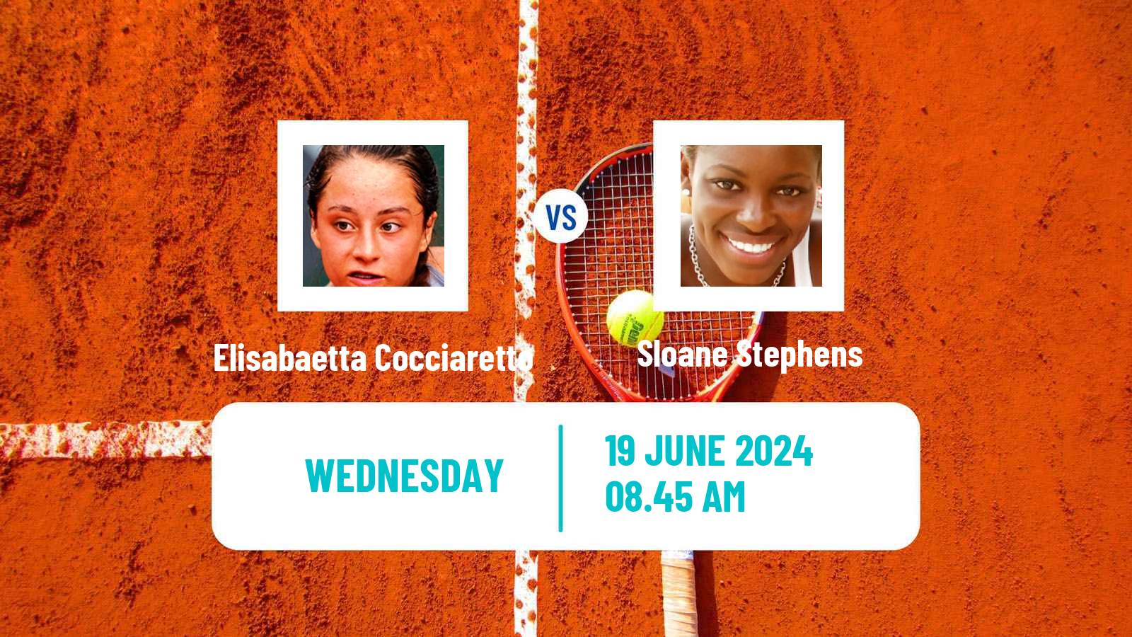 Tennis WTA Birmingham Elisabaetta Cocciaretto - Sloane Stephens