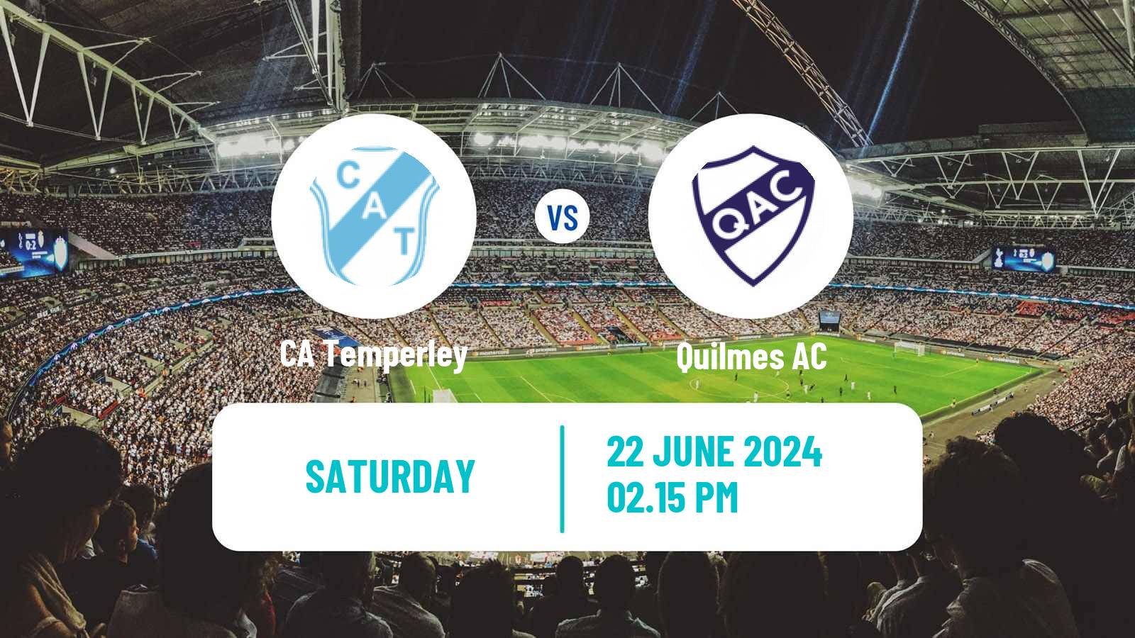 Soccer Argentinian Primera Nacional Temperley - Quilmes