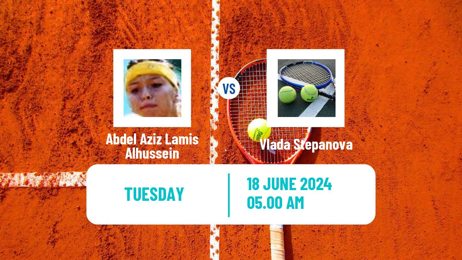 Tennis ITF W15 Monastir 23 Women Abdel Aziz Lamis Alhussein - Vlada Stepanova