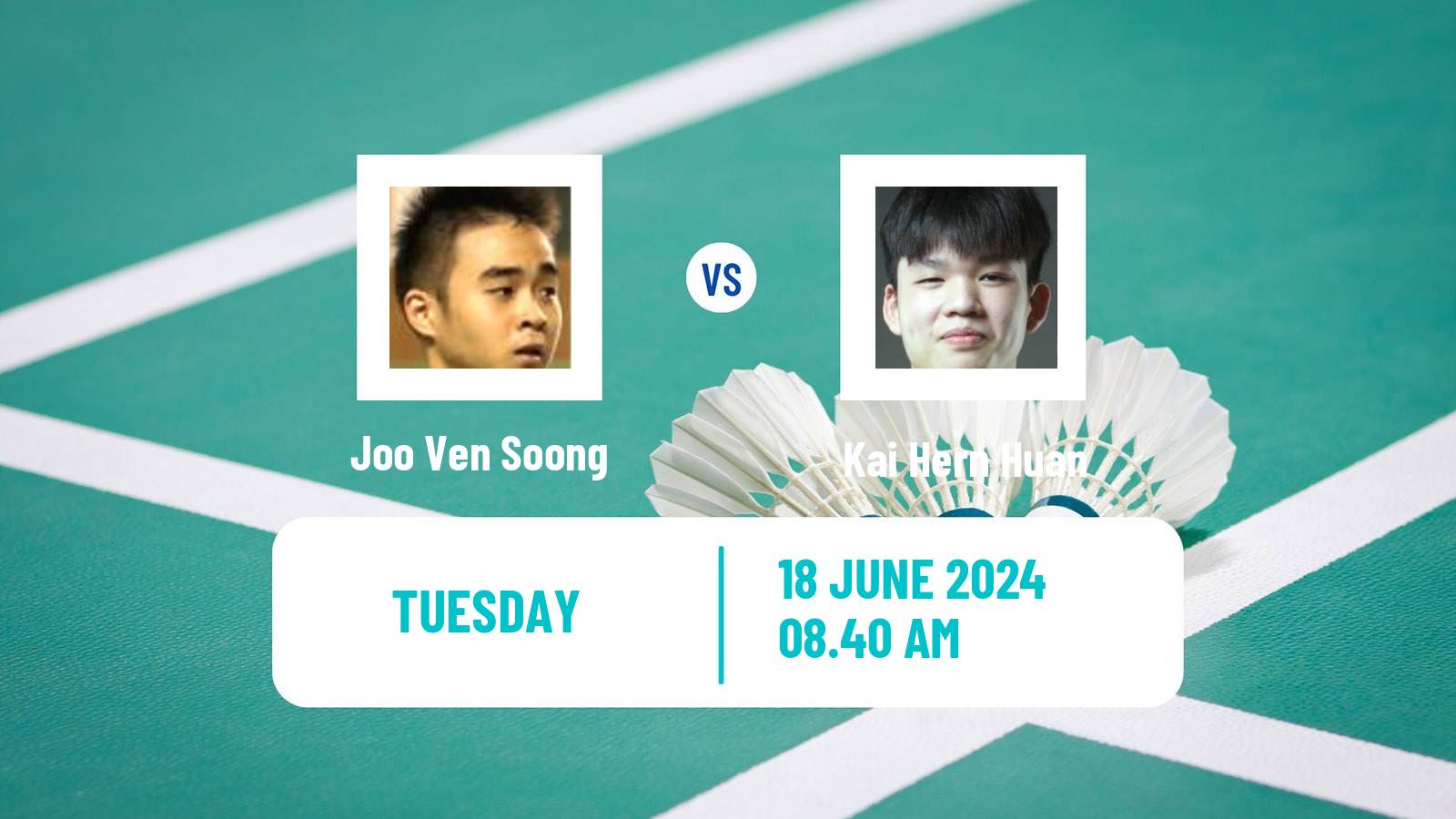 Badminton BWF World Tour Kaohsiung Masters Men Joo Ven Soong - Kai Hern Huan