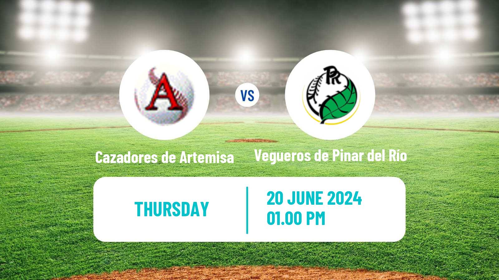 Baseball Cuba Serie Nacional Baseball Cazadores de Artemisa - Vegueros de Pinar del Río