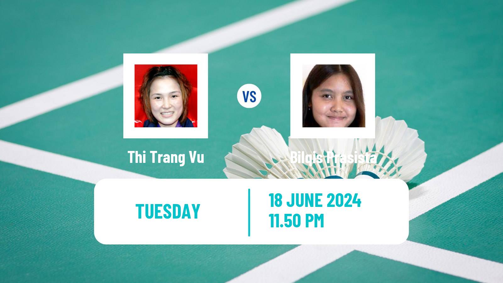 Badminton BWF World Tour Kaohsiung Masters Women Thi Trang Vu - Bilqis Prasista