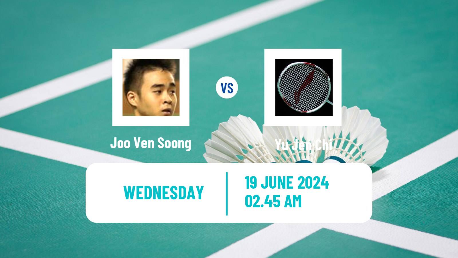 Badminton BWF World Tour Kaohsiung Masters Men Joo Ven Soong - Yu Jen Chi