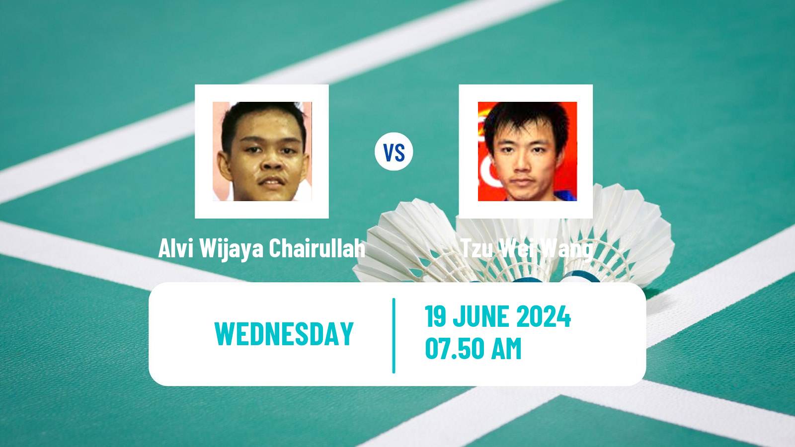 Badminton BWF World Tour Kaohsiung Masters Men Alvi Wijaya Chairullah - Tzu Wei Wang
