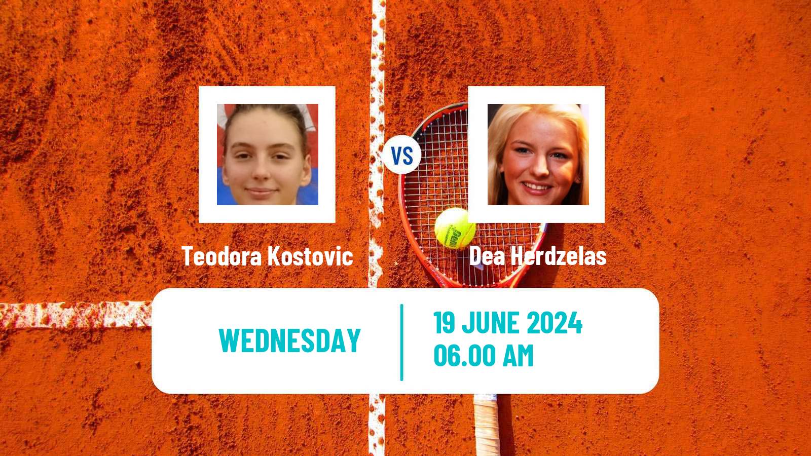Tennis ITF W15 Kursumlijska Banja 8 Women Teodora Kostovic - Dea Herdzelas