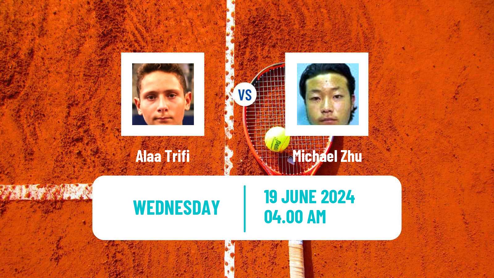 Tennis ITF M15 Monastir 25 Men Alaa Trifi - Michael Zhu