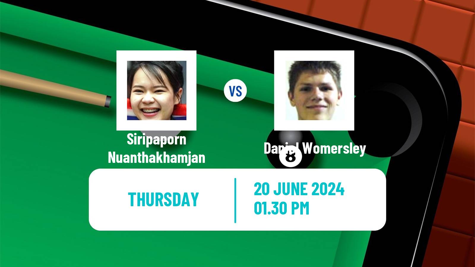Snooker Championship League Siripaporn Nuanthakhamjan - Daniel Womersley