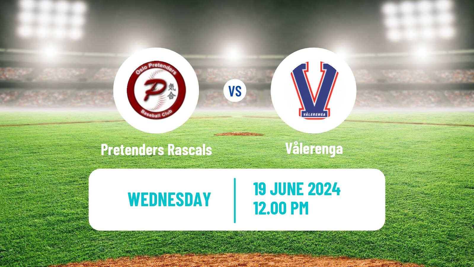 Baseball Norwegian Eliteserien Baseball Pretenders Rascals - Vålerenga
