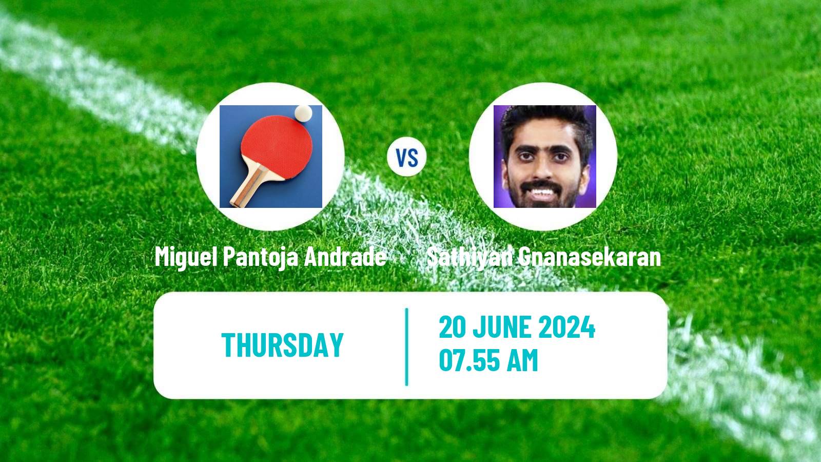 Table tennis Wtt Contender Lagos Men Miguel Pantoja Andrade - Sathiyan Gnanasekaran