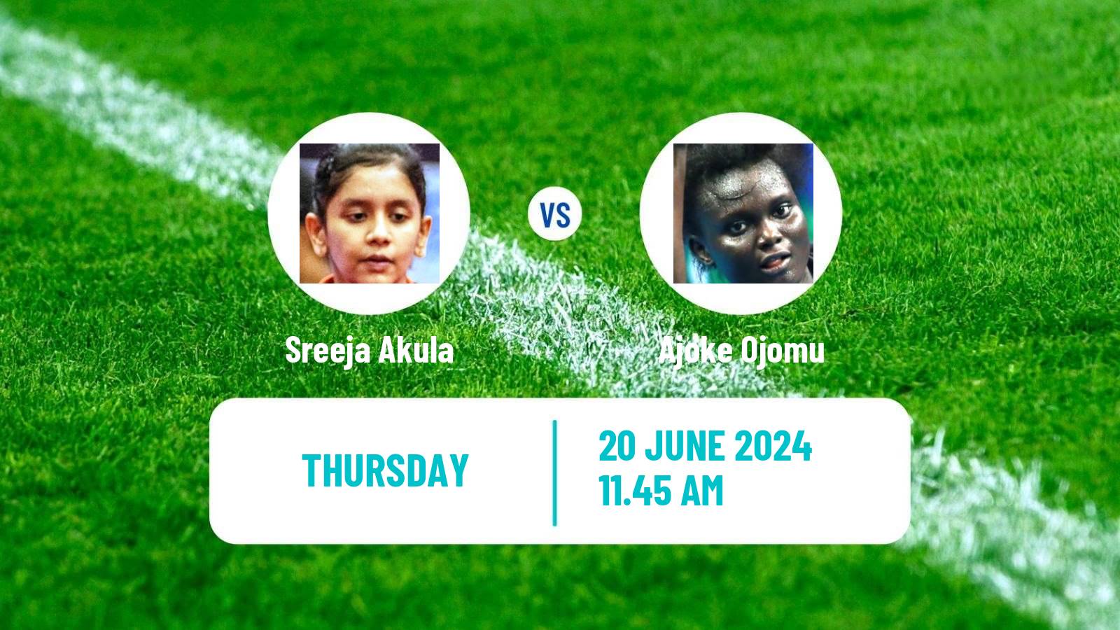 Table tennis Wtt Contender Lagos Women Sreeja Akula - Ajoke Ojomu