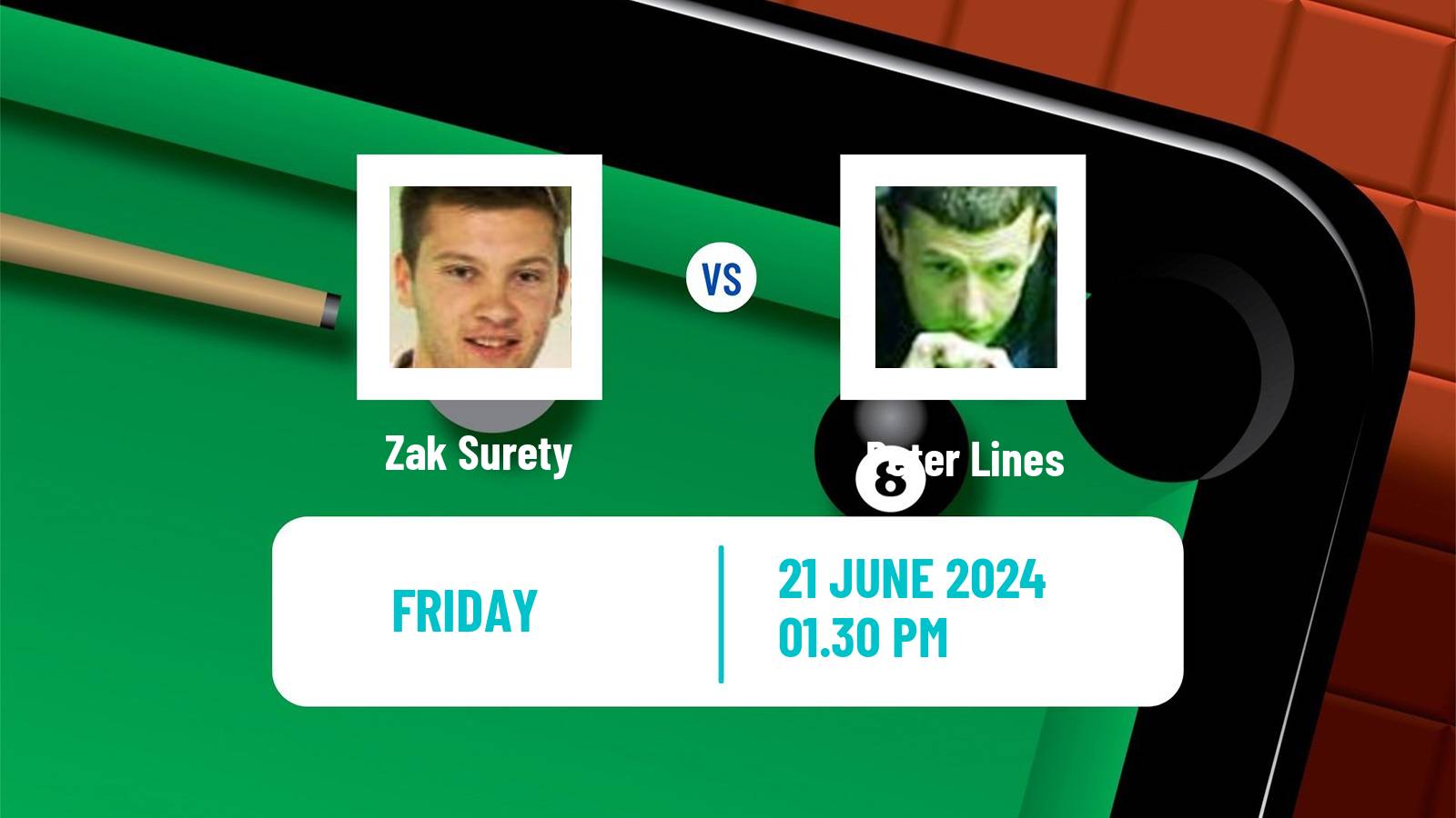 Snooker Championship League Zak Surety - Peter Lines