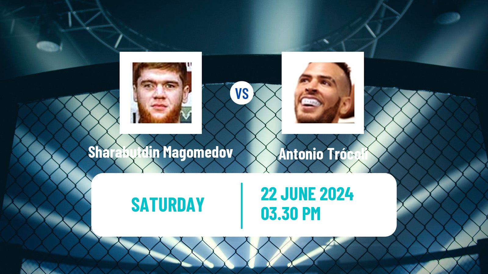 MMA Middleweight UFC Men Sharabutdin Magomedov - Antonio Trócoli