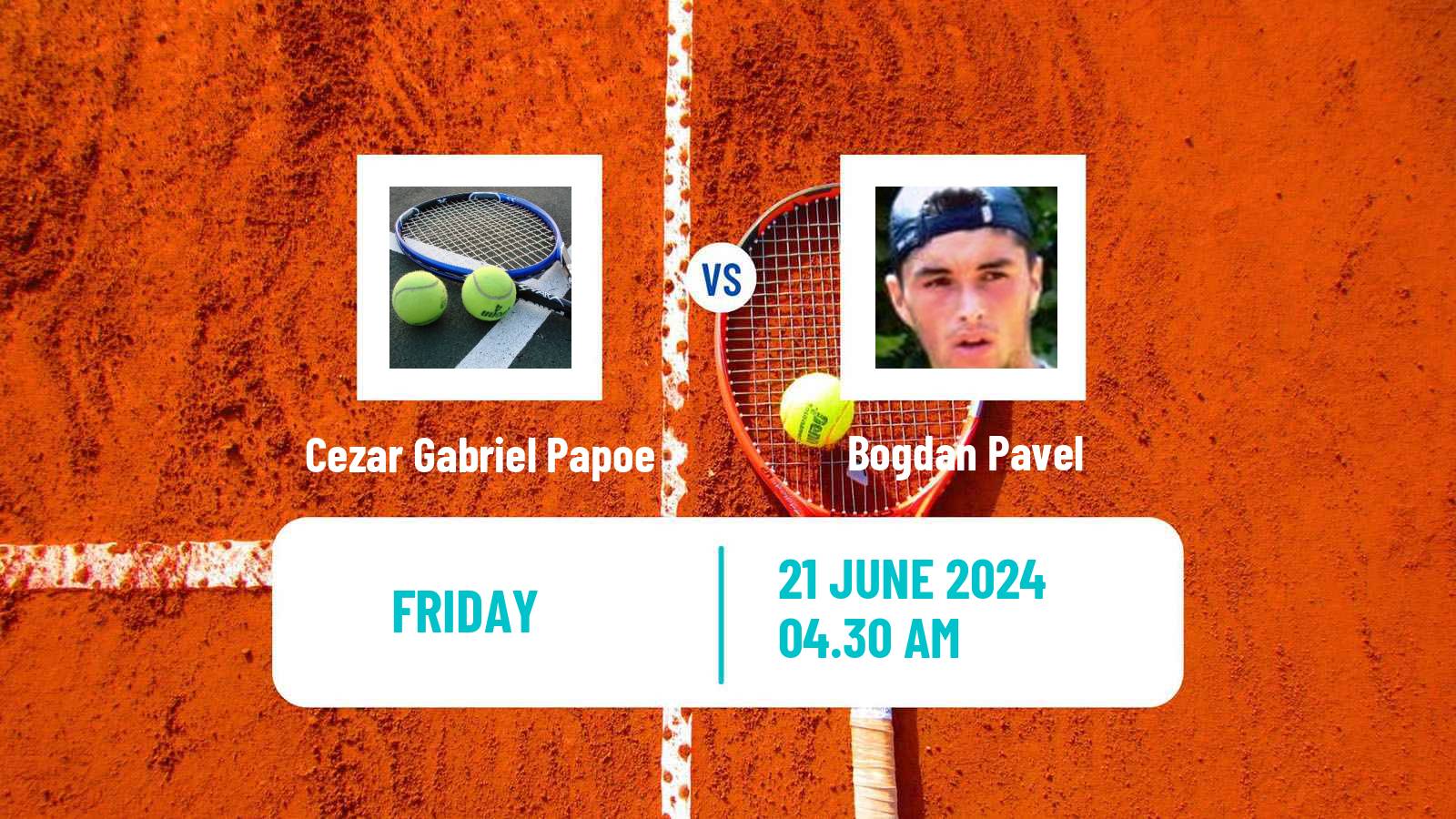Tennis ITF M15 Cluj Napoca Men Cezar Gabriel Papoe - Bogdan Pavel