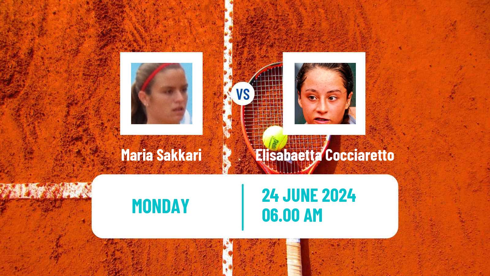 Tennis WTA Bad Homburg Maria Sakkari - Elisabaetta Cocciaretto