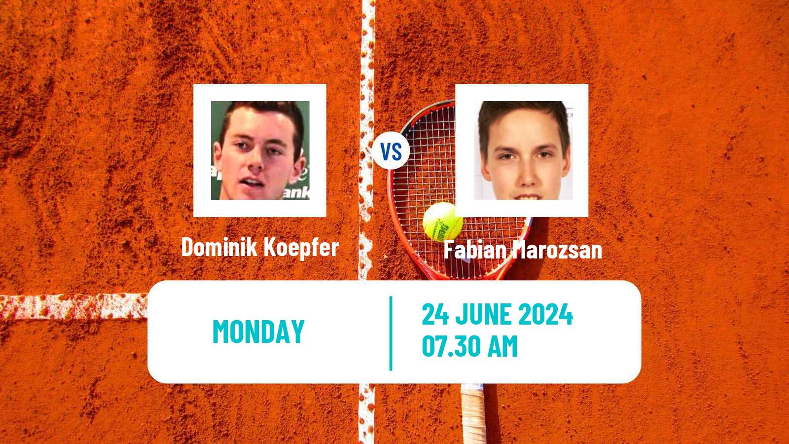 Tennis ATP Eastbourne Dominik Koepfer - Fabian Marozsan