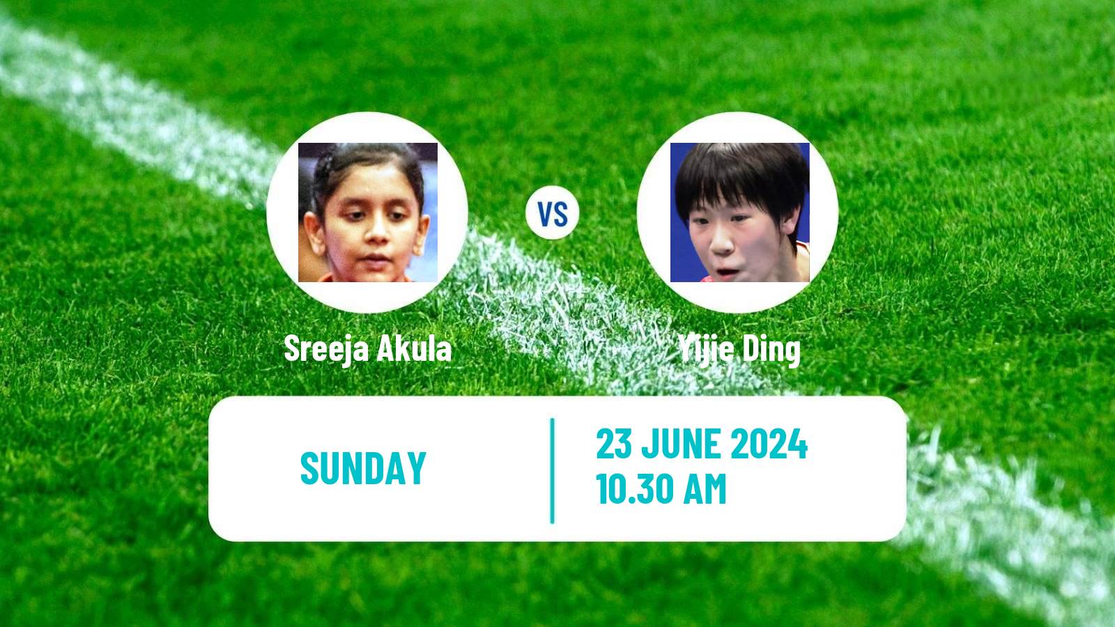 Table tennis Wtt Contender Lagos Women Sreeja Akula - Yijie Ding