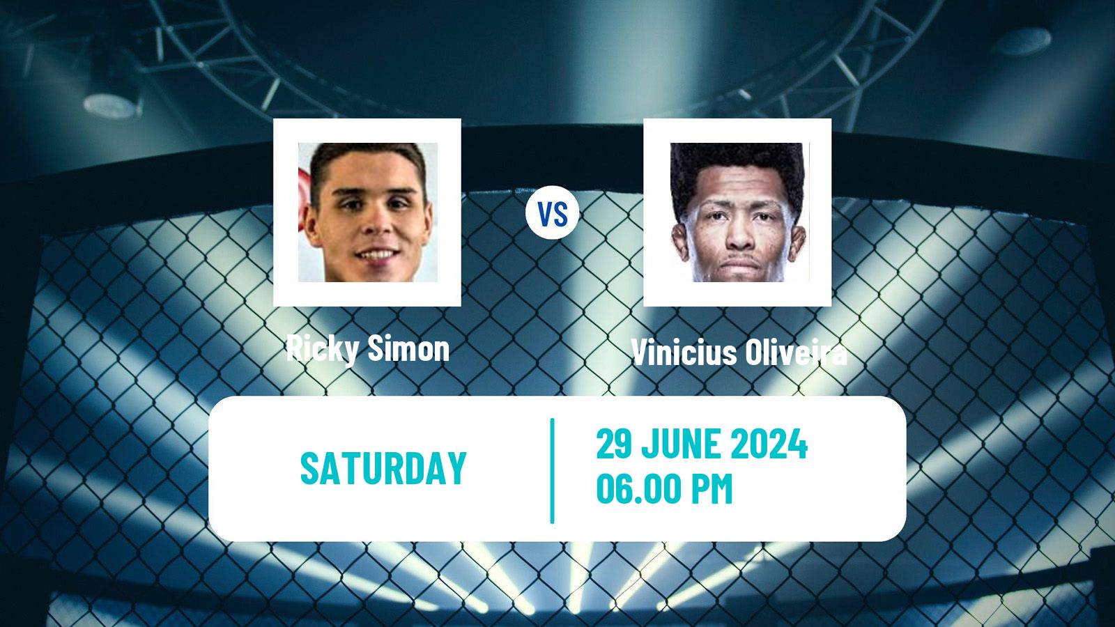 MMA Bantamweight UFC Men Ricky Simon - Vinicius Oliveira