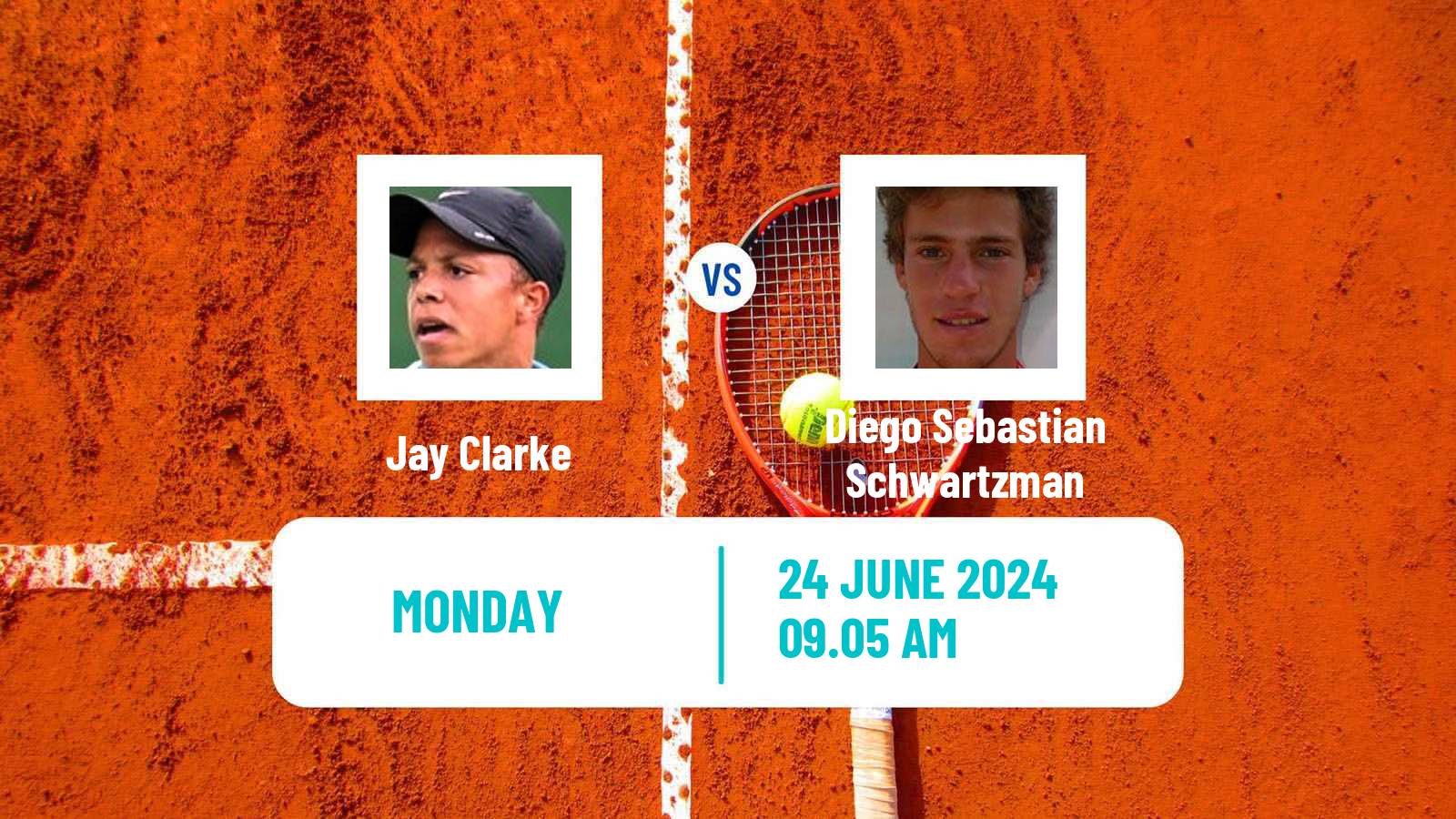Tennis ATP Wimbledon Jay Clarke - Diego Sebastian Schwartzman