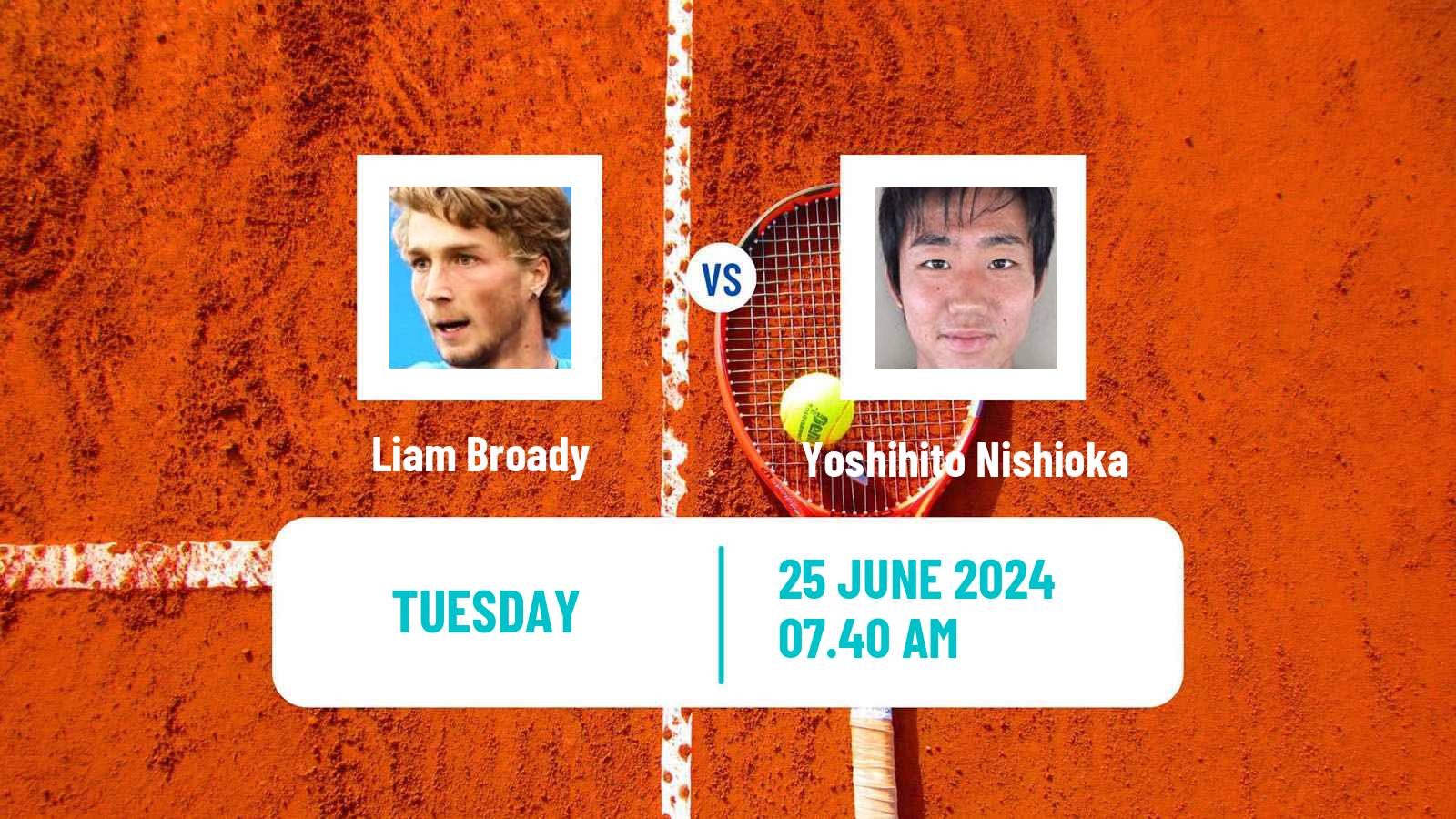 Tennis ATP Eastbourne Liam Broady - Yoshihito Nishioka