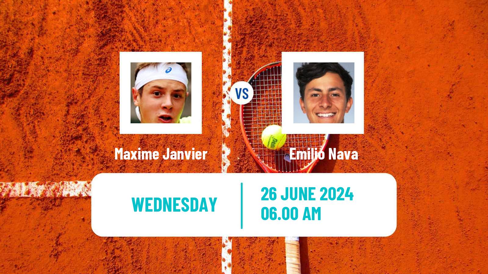Tennis ATP Wimbledon Maxime Janvier - Emilio Nava