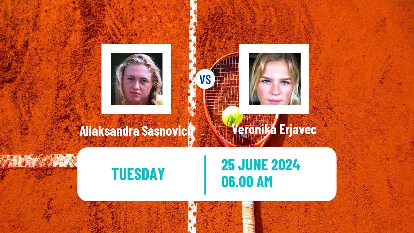 Tennis WTA Wimbledon Aliaksandra Sasnovich - Veronika Erjavec