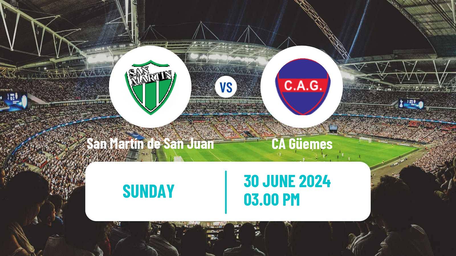 Soccer Argentinian Primera Nacional San Martín de San Juan - Güemes