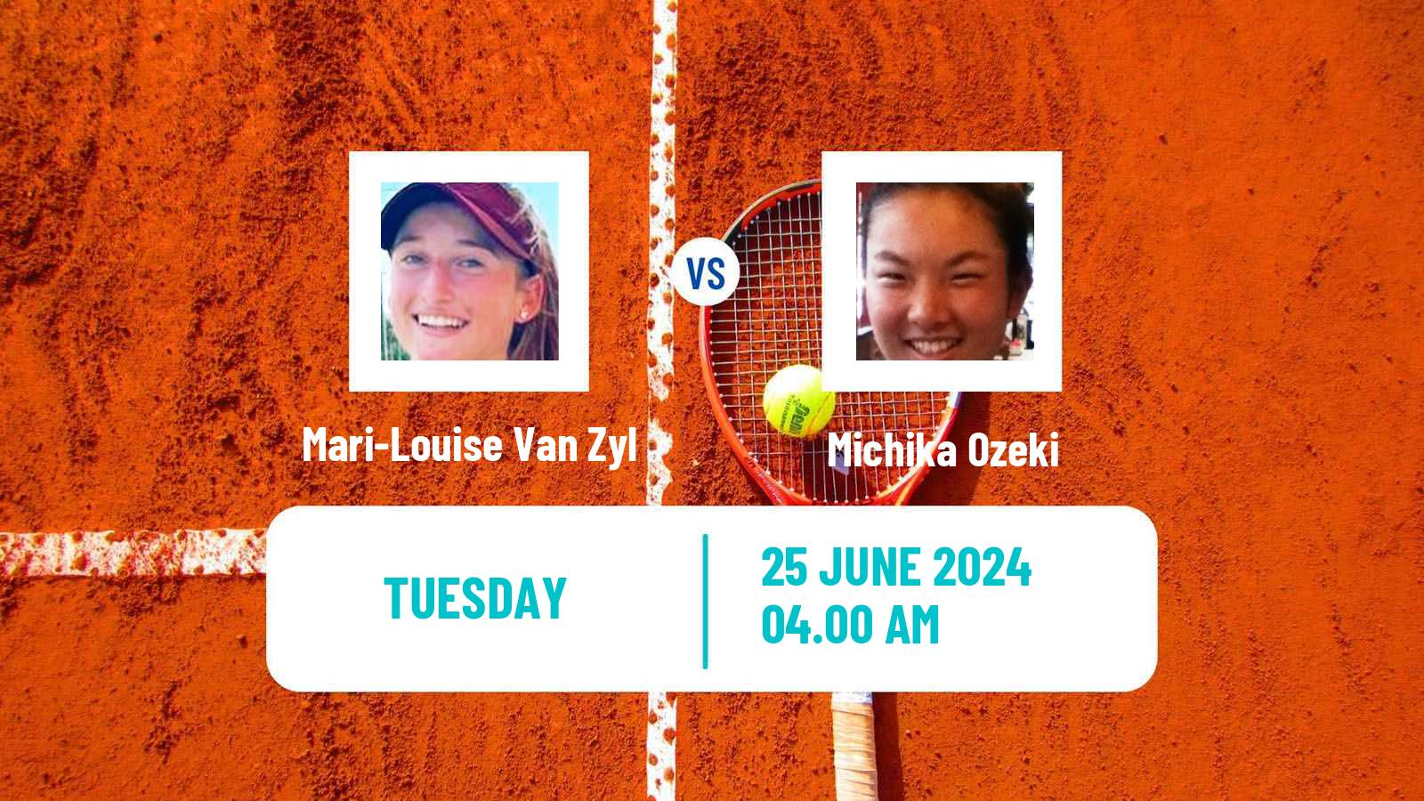 Tennis ITF W15 Hillcrest 2 Women Mari-Louise Van Zyl - Michika Ozeki