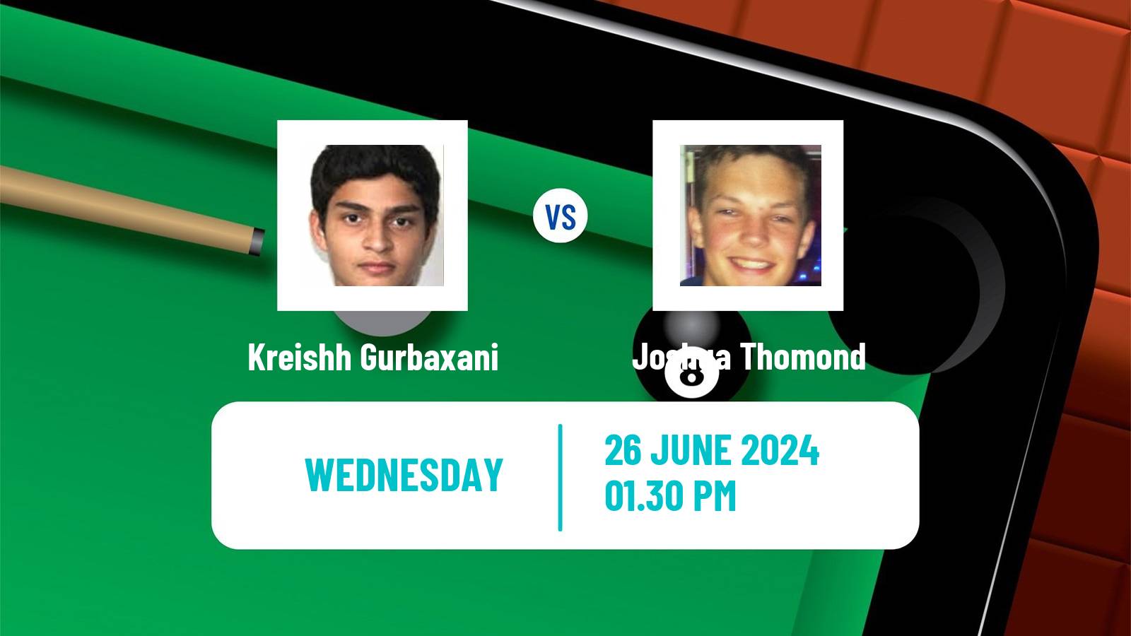 Snooker Championship League Kreishh Gurbaxani - Joshua Thomond