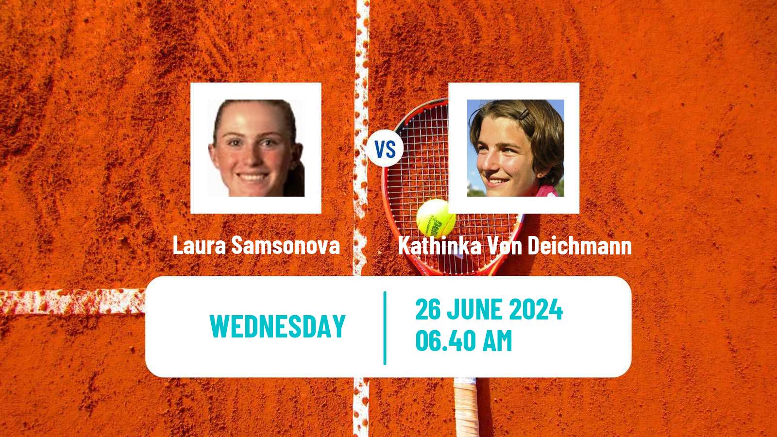 Tennis ITF W75 Doksy Stare Splavy Women Laura Samsonova - Kathinka Von Deichmann