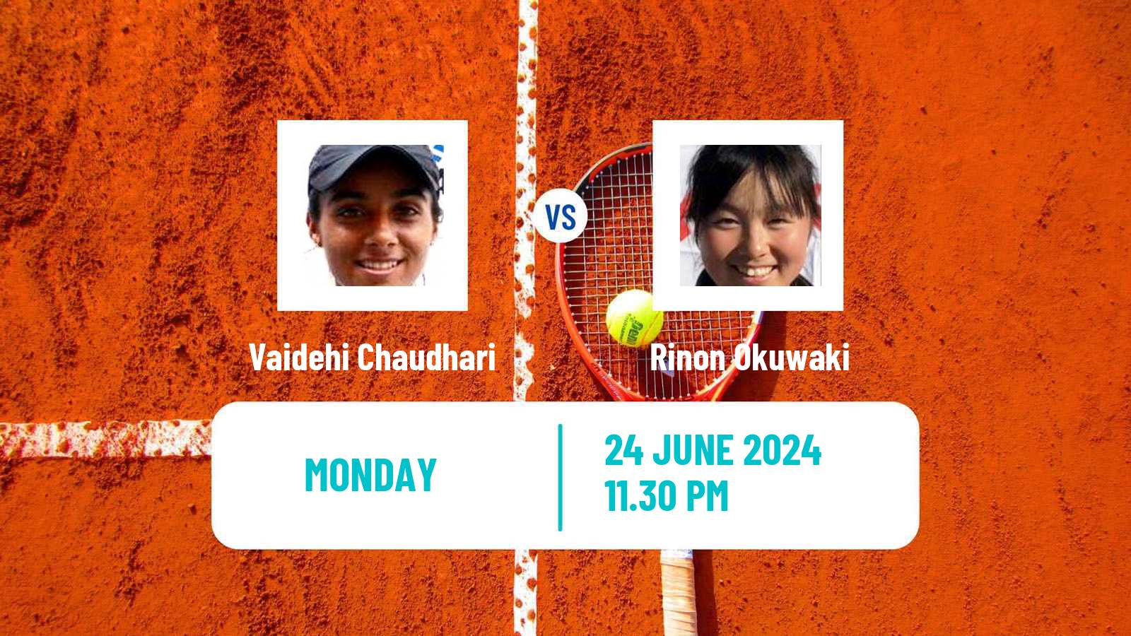 Tennis ITF W35 Taipei 2 Women Vaidehi Chaudhari - Rinon Okuwaki