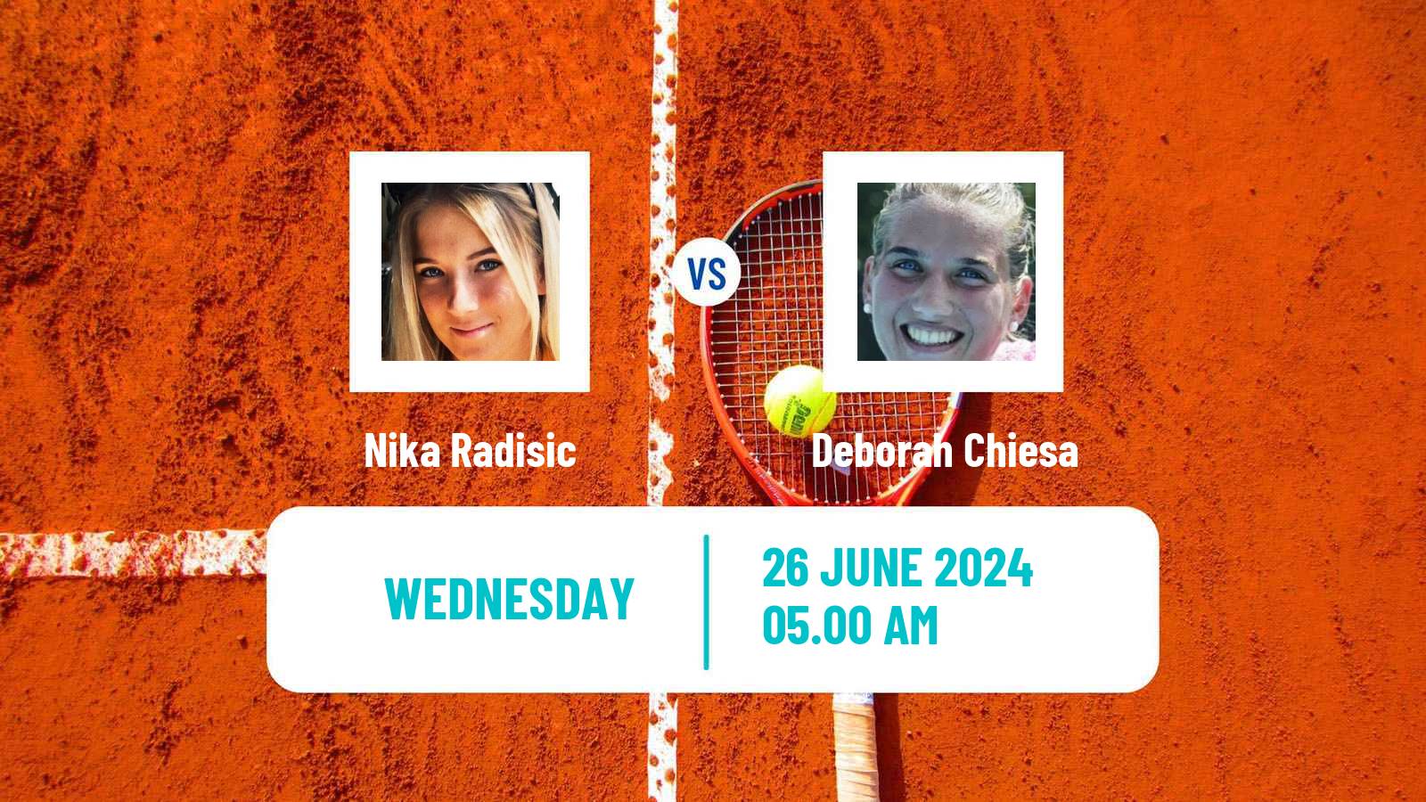 Tennis ITF W35 Tarvisio Women Nika Radisic - Deborah Chiesa