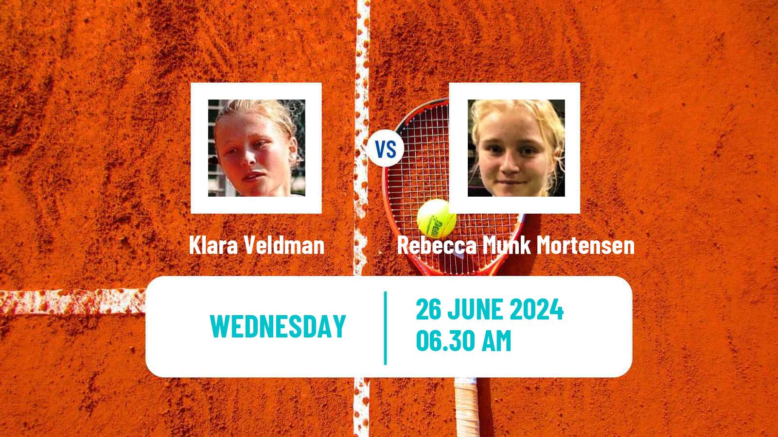 Tennis ITF W15 Alkmaar Women Klara Veldman - Rebecca Munk Mortensen