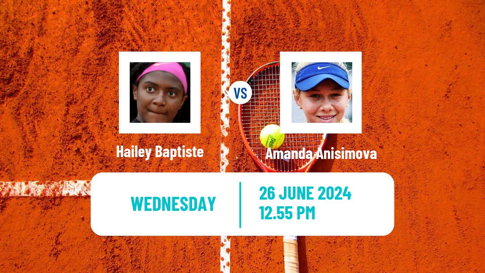 Tennis WTA Wimbledon Hailey Baptiste - Amanda Anisimova