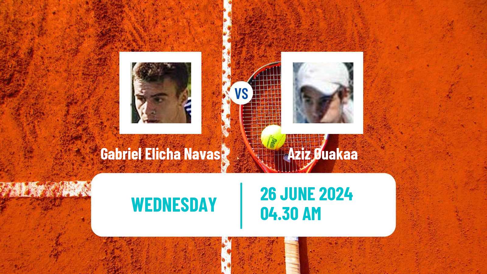 Tennis ITF M15 Monastir 26 Men Gabriel Elicha Navas - Aziz Ouakaa