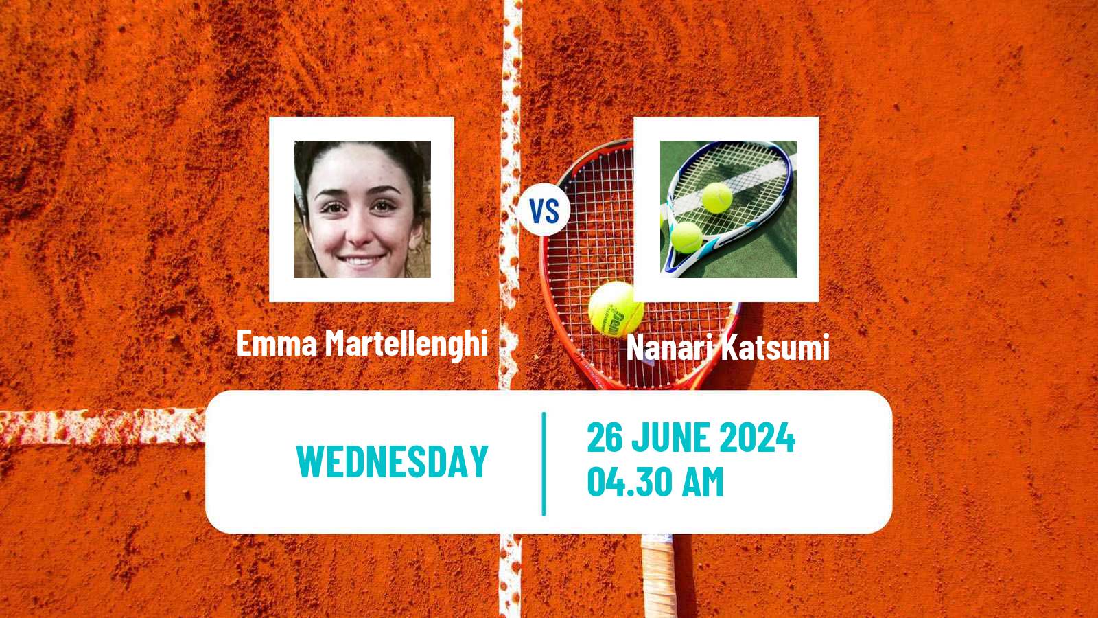 Tennis ITF W15 Monastir 24 Women Emma Martellenghi - Nanari Katsumi