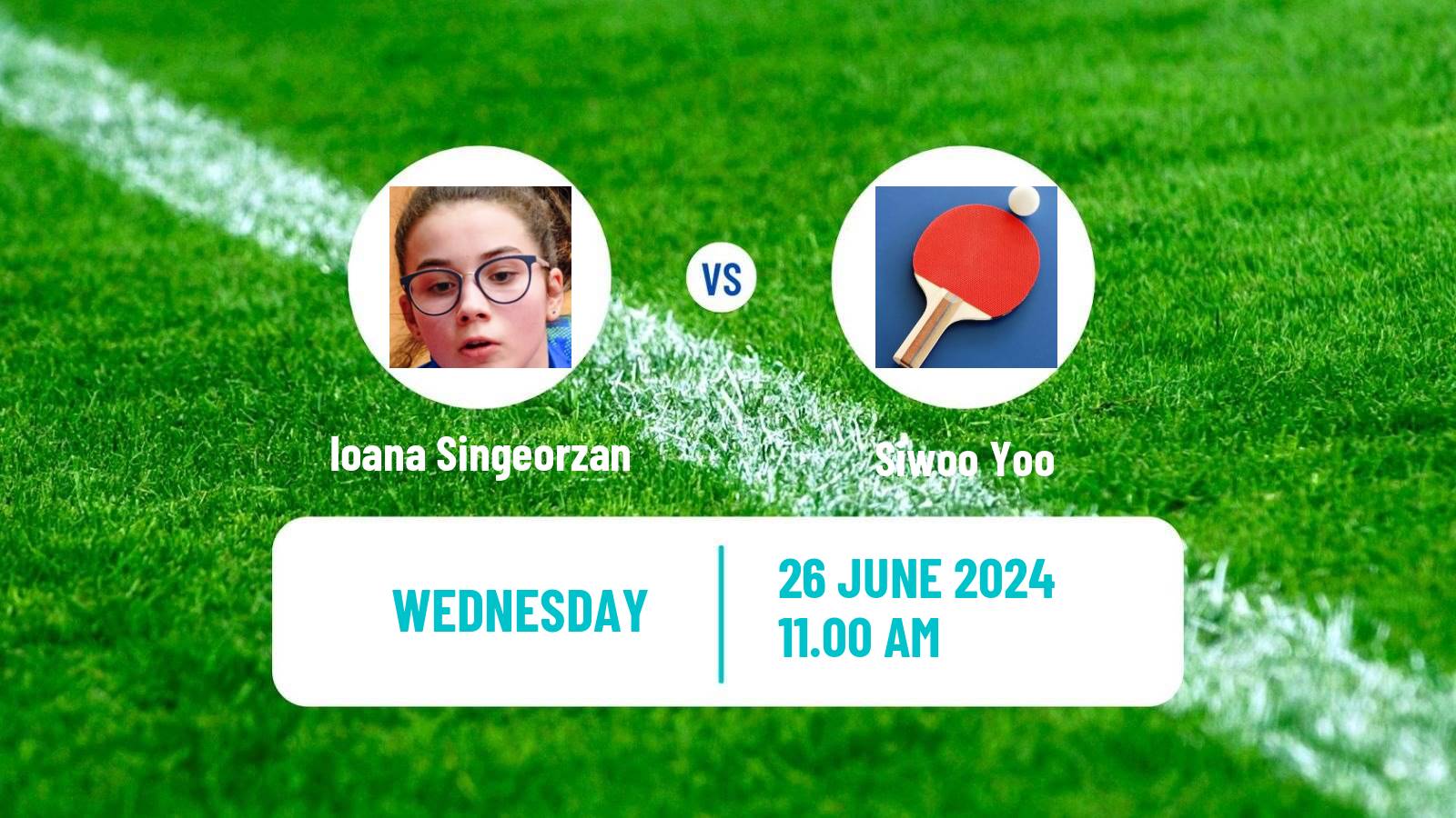 Table tennis Wtt Contender Tunis Women Ioana Singeorzan - Siwoo Yoo