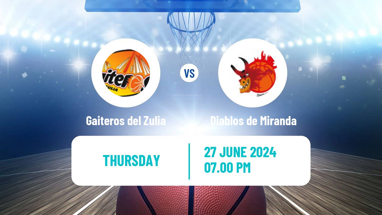 Basketball Venezuelan Superliga Basketball Gaiteros del Zulia - Diablos de Miranda