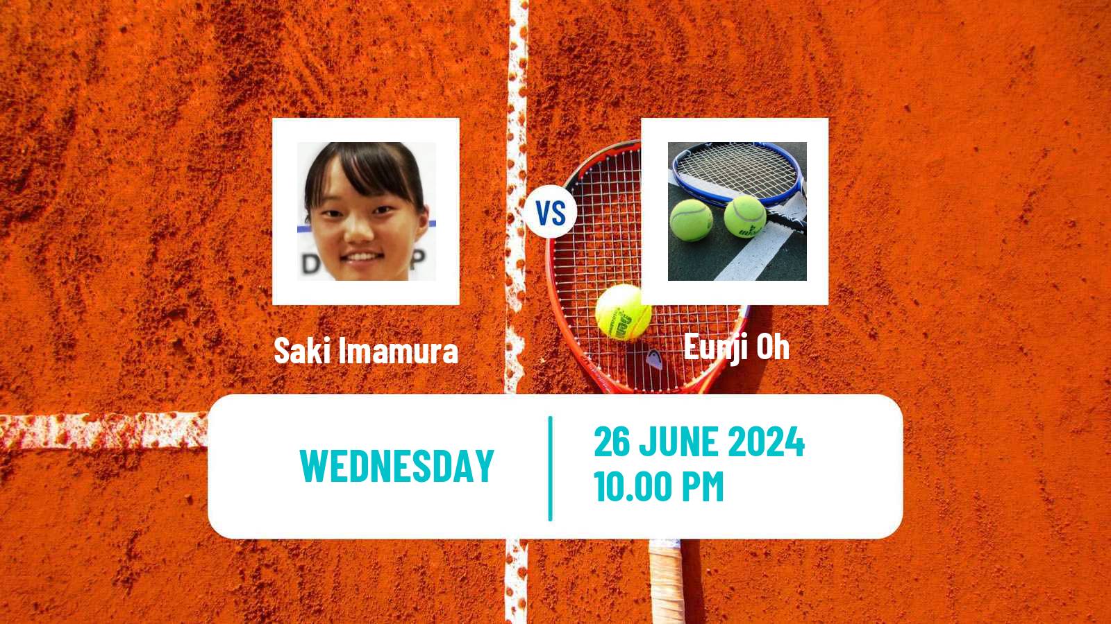 Tennis ITF W15 Hong Kong Women Saki Imamura - Eunji Oh