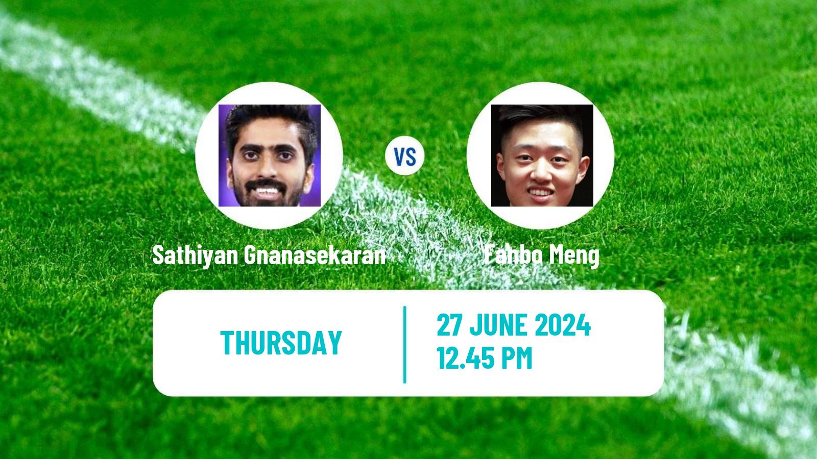 Table tennis Wtt Contender Tunis Men Sathiyan Gnanasekaran - Fanbo Meng