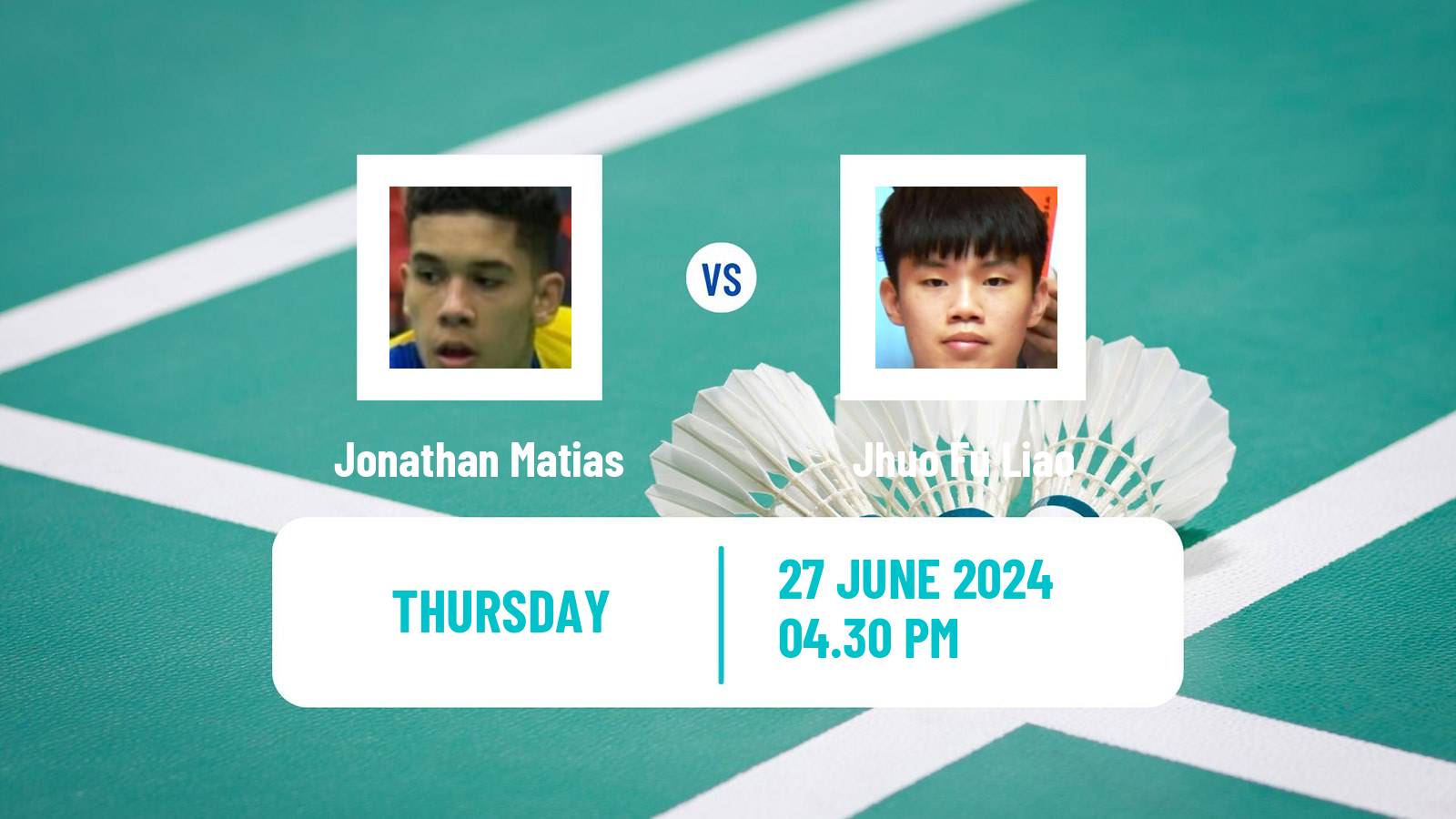 Badminton BWF World Tour Us Open Men Jonathan Matias - Jhuo Fu Liao