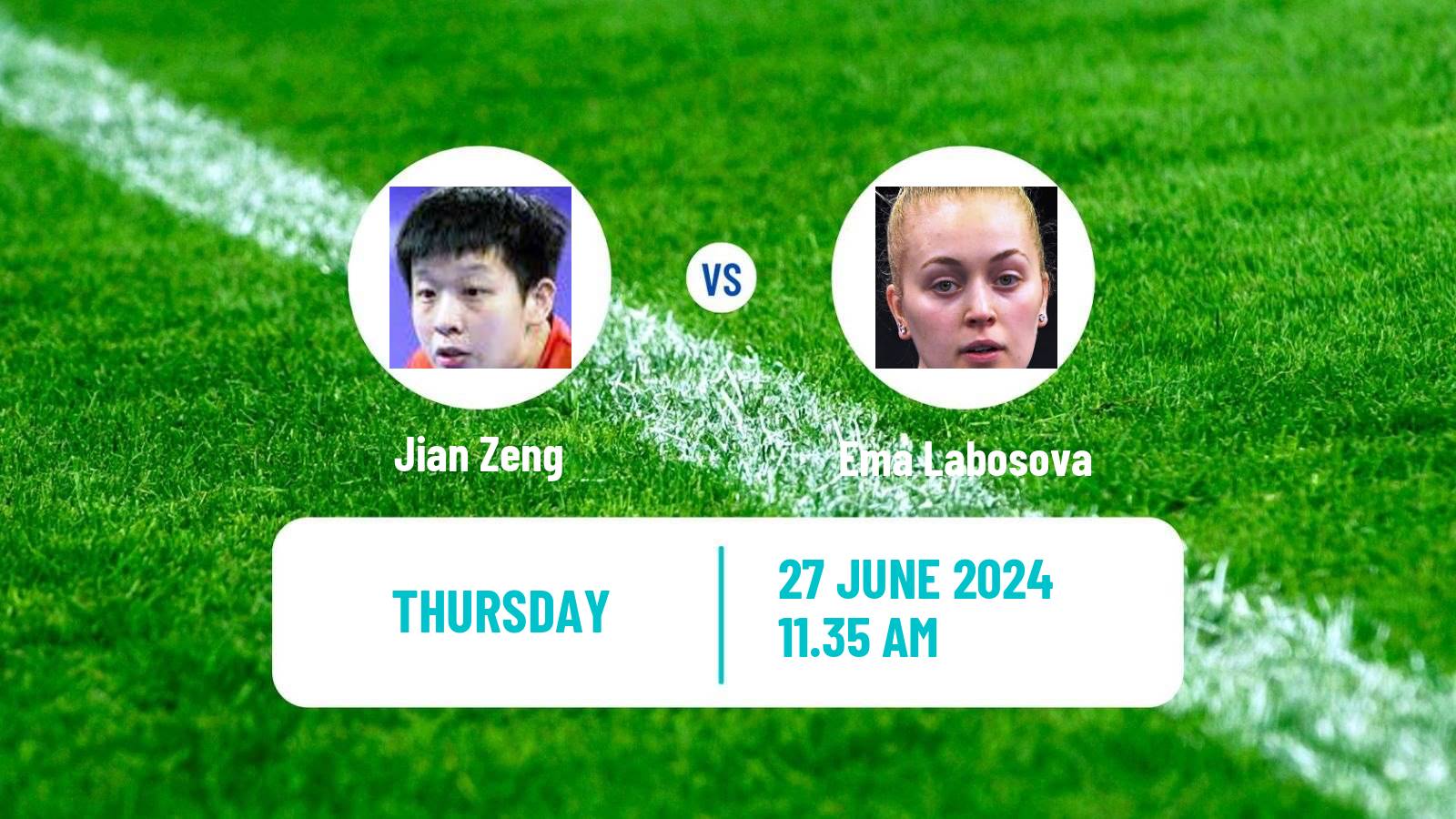 Table tennis Wtt Contender Tunis Women Jian Zeng - Ema Labosova
