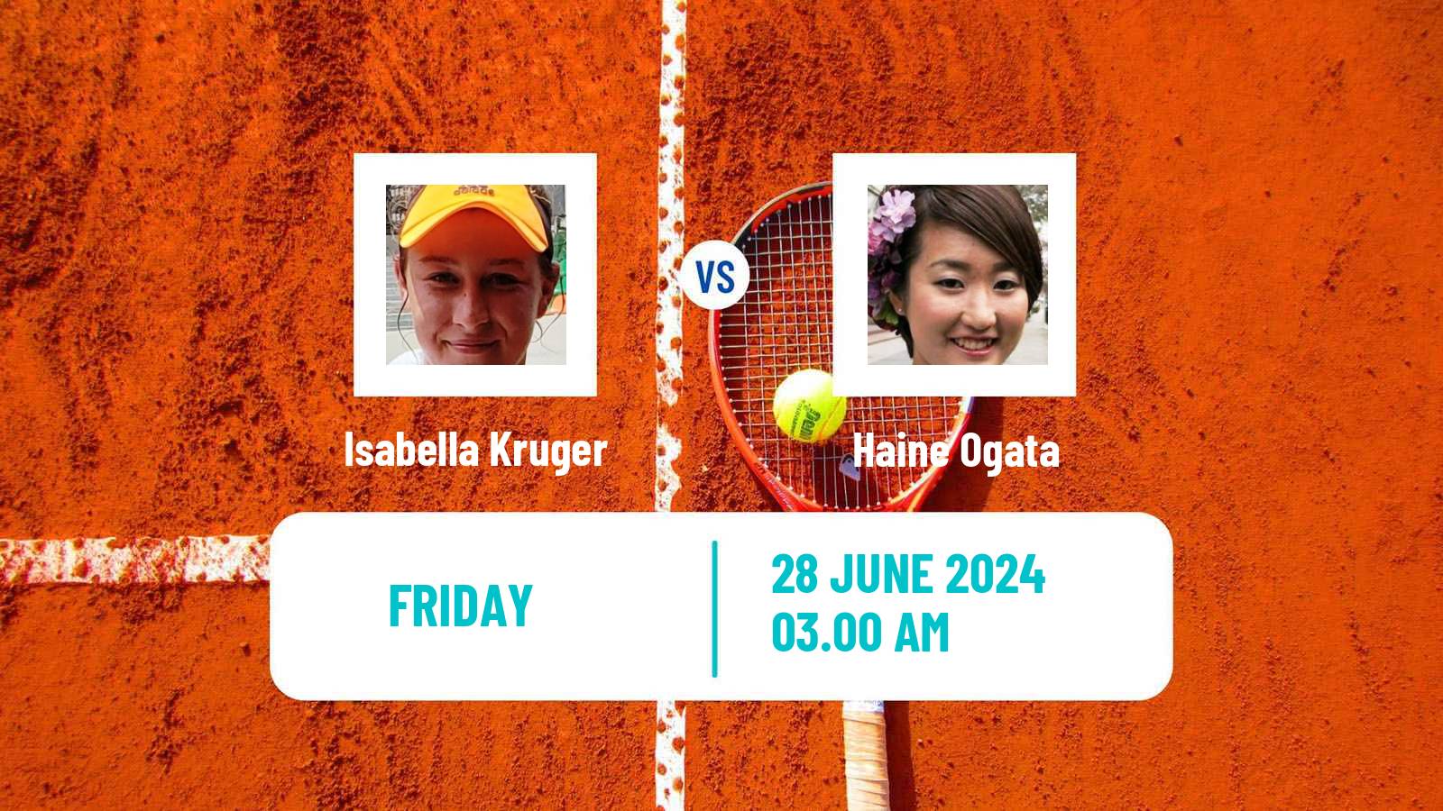 Tennis ITF W15 Hillcrest 2 Women Isabella Kruger - Haine Ogata