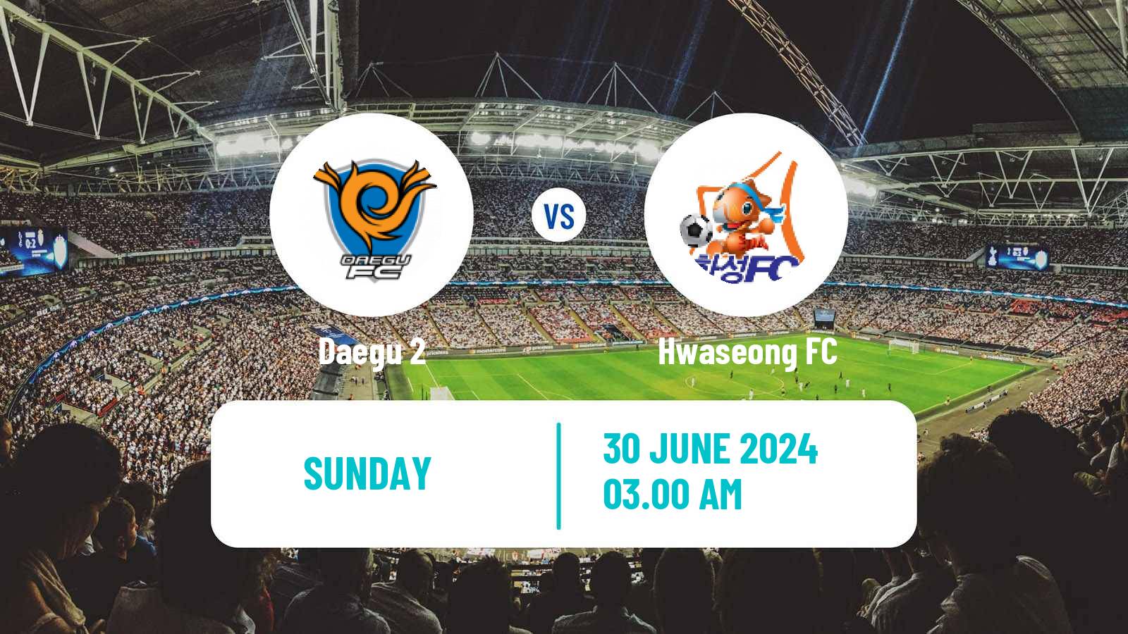 Soccer South Korean K3 League Daegu 2 - Hwaseong