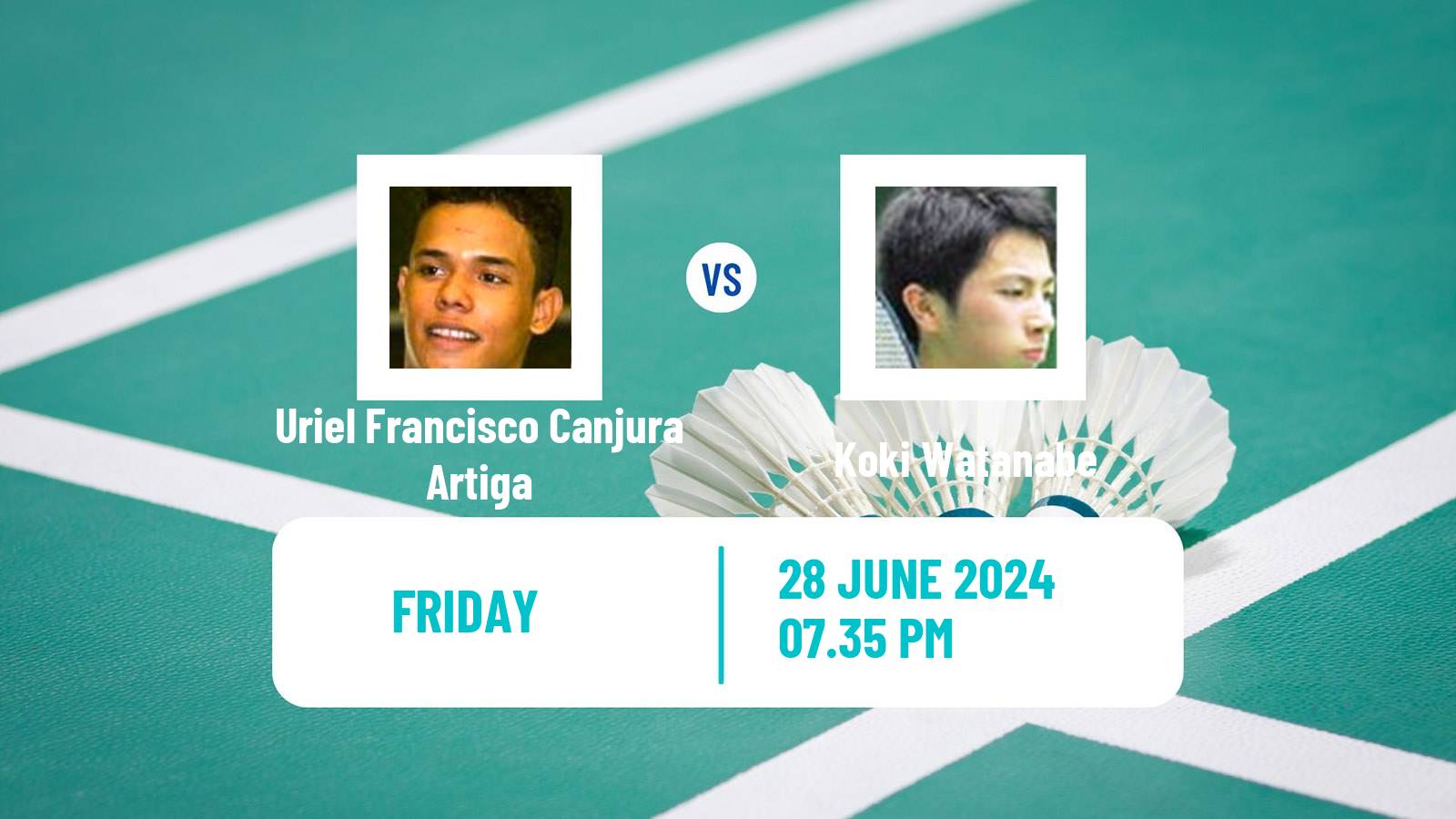 Badminton BWF World Tour Us Open Men Uriel Francisco Canjura Artiga - Koki Watanabe